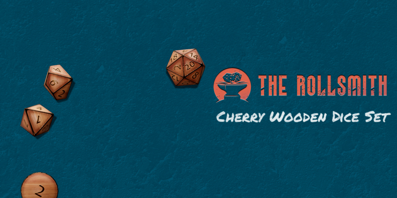 The Rollsmith - Cherry Wooden Dice Set