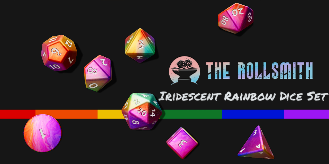 The Rollsmith - Iridescent Rainbow Dice Set