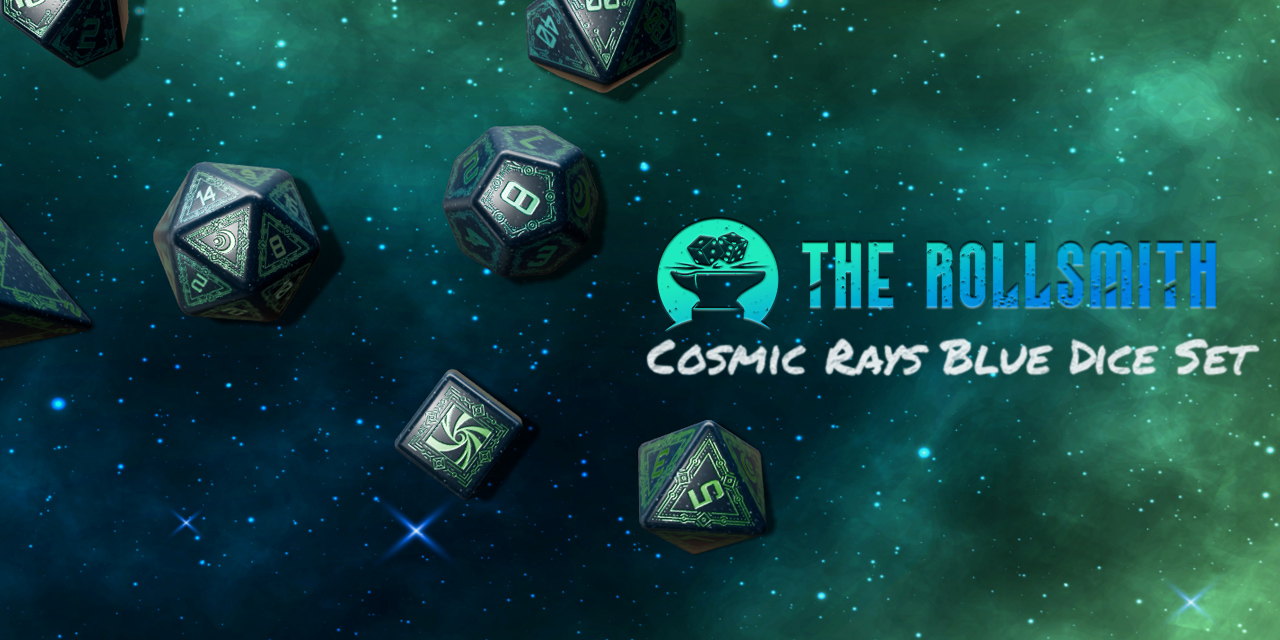 The Rollsmith - Cosmic Rays Blue Dice Set