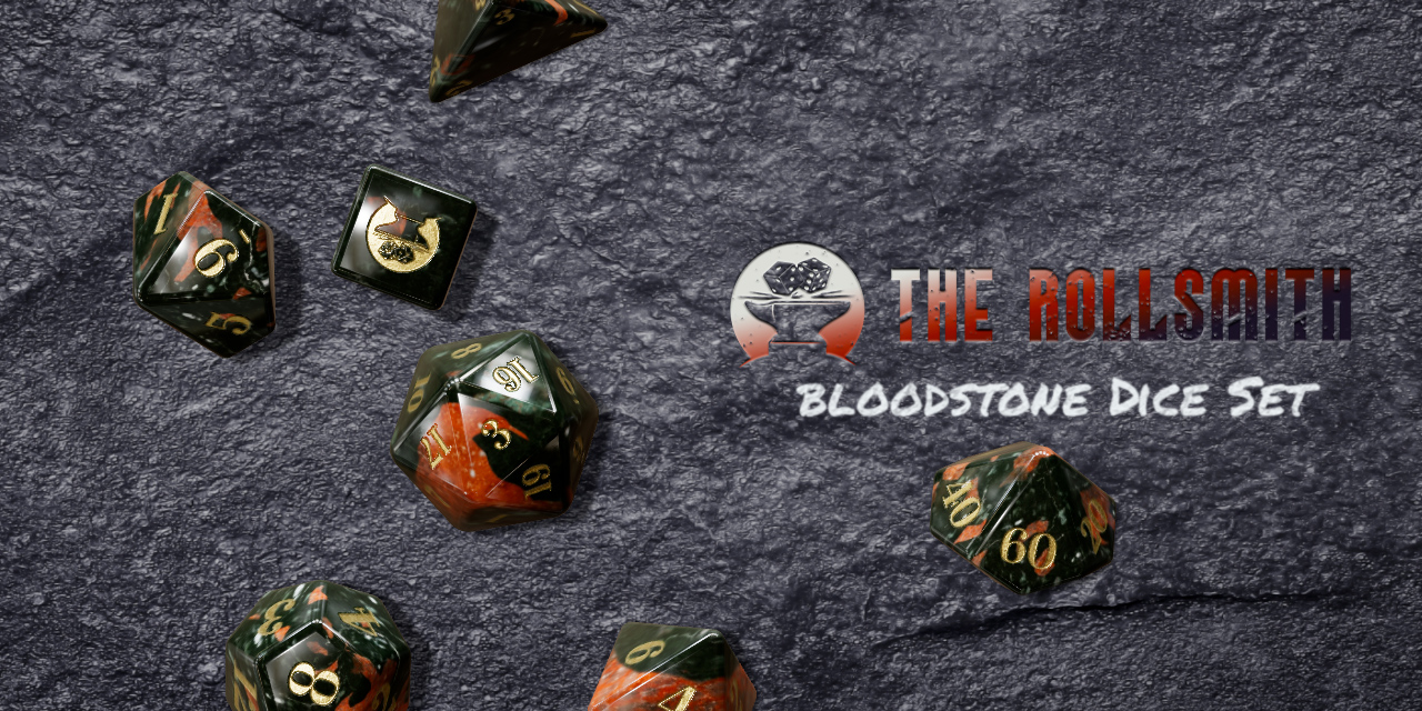 The Rollsmith - Bloodstone Dice Set